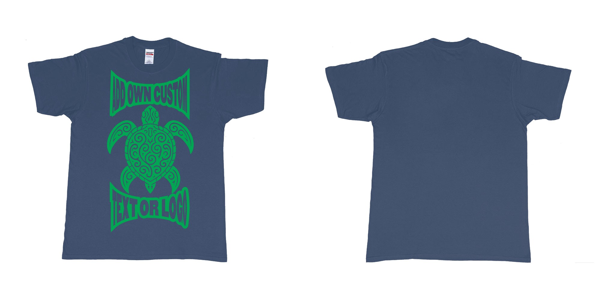 Custom tshirt design  in fabric color navy choice your own text made in Bali by The Pirate Way