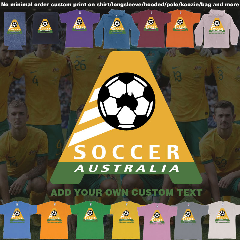 Australia Soccer Football Australian Flag Add Custom Text Print Bali