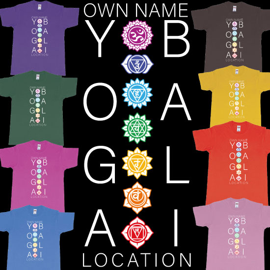 Chakras Yoga Hindi Symbols for Custom Printing Bali