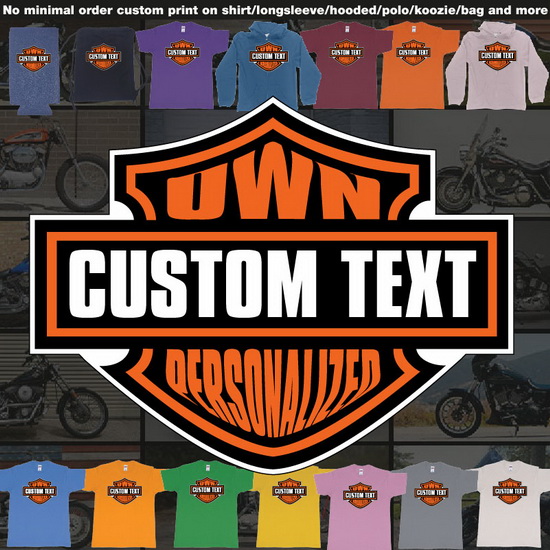 Motor Harley Davidson Cycles Standard Logo Personalized Custom Own Text