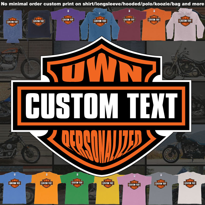 Motor Harley Davidson Cycles Standard Logo Personalized Custom Own Text 02 Overview Design Samples