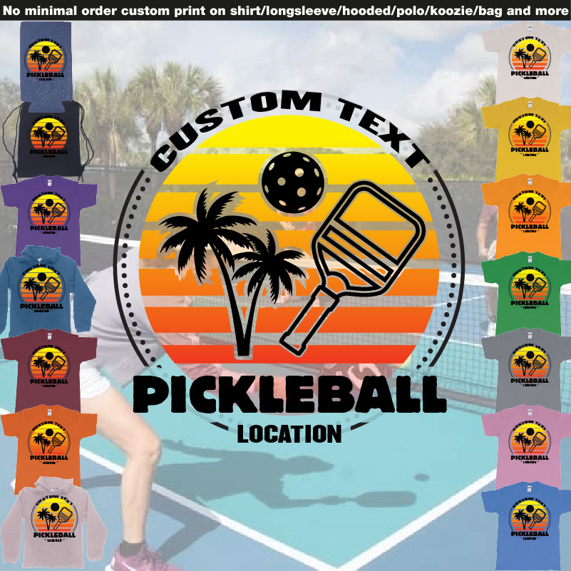 Pickleball Sunset Club Team Own Custom Design Print Bali Print