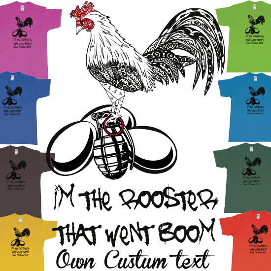 Rooster Zodiac Egg Handgrenade Tribal Custom Teeshirt Bali