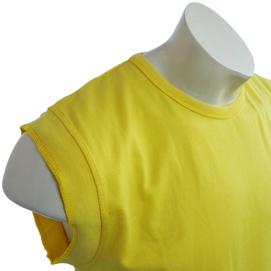 (T06S) Sleeveless BigRib - This custom slim cut sleeveless shirt have a fashionable large rib on the bottom of the shirt and on the arms making it modern and stylish. - style shirt ready for your own custom printing in Bali